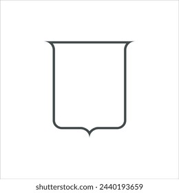 Shield icon in vector. Flat style icon design. Vector illustration of Shield icon. Pictogram isolated on white.