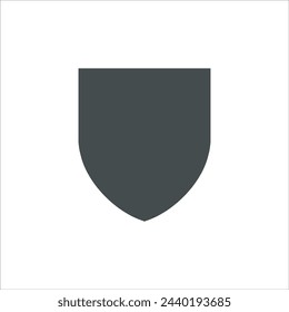 Shield icon in vector. Flat style icon design. Vector illustration of Shield icon. Pictogram isolated on white.