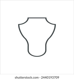 Shield icon in vector. Flat style icon design. Vector illustration of Shield icon. Pictogram isolated on white.