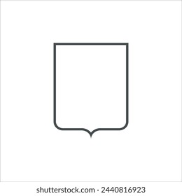 Shield icon in vector. Flat style icon design. Vector illustration of Shield icon. Pictogram isolated on white.