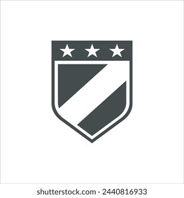 Shield icon in vector. Flat style icon design. Vector illustration of Shield icon. Pictogram isolated on white.