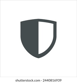 Shield icon in vector. Flat style icon design. Vector illustration of Shield icon. Pictogram isolated on white.