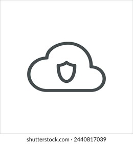 Shield icon in vector. Flat style icon design. Vector illustration of Shield icon. Pictogram isolated on white.