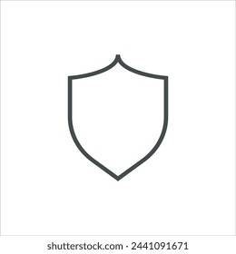 Shield icon in vector. Flat style icon design. Vector illustration of Shield icon. Pictogram isolated on white.