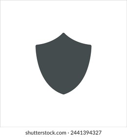 Shield icon in vector. Flat style icon design. Vector illustration of Shield icon. Pictogram isolated on white.