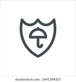 Shield icon in vector. Flat style icon design. Vector illustration of Shield icon. Pictogram isolated on white.