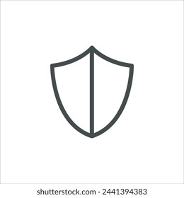 Shield icon in vector. Flat style icon design. Vector illustration of Shield icon. Pictogram isolated on white.