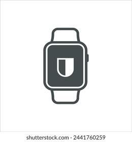 Schildsymbol in Vektor. Flaches Design von Symbolen. Vektor-Illustration des Schildsymbols. Piktogramm isoliert auf weiß.