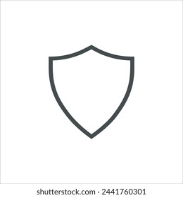 Shield icon in vector. Flat style icon design. Vector illustration of Shield icon. Pictogram isolated on white.