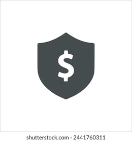 Shield icon in vector. Flat style icon design. Vector illustration of Shield icon. Pictogram isolated on white.