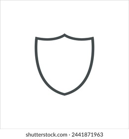 Shield icon in vector. Flat style icon design. Vector illustration of Shield icon. Pictogram isolated on white.