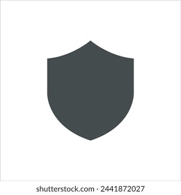 Shield icon in vector. Flat style icon design. Vector illustration of Shield icon. Pictogram isolated on white.