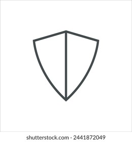 Shield icon in vector. Flat style icon design. Vector illustration of Shield icon. Pictogram isolated on white.
