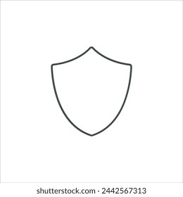 Shield icon in vector. Flat style icon design. Vector illustration of Shield icon. Pictogram isolated on white.