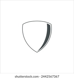 Shield icon in vector. Flat style icon design. Vector illustration of Shield icon. Pictogram isolated on white.