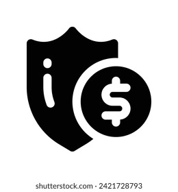 shield icon. vector glyph icon for your website, mobile, presentation, and logo design.
