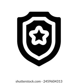 shield icon. vector glyph icon for your website, mobile, presentation, and logo design.