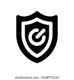 shield icon. vector glyph icon for your website, mobile, presentation, and logo design.