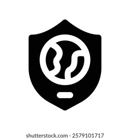 shield icon. vector glyph icon for your website, mobile, presentation, and logo design.