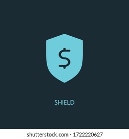 Shield icon vector. Illustration art