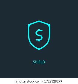 Vector de icono Escudo. Dibujo ilustrado de escudo