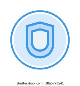 shield icon vector illustration. shield icon blue color design.