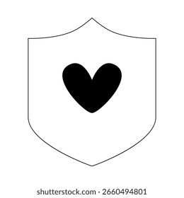 Botón de Ilustración vectorial Shield Icon para servicios de redes sociales, foros de Internet, Sitios web de noticias y blogs. Icono con calculadora plana. Estilo de contorno relleno plano.  Trazo editable. Estilo plano 
