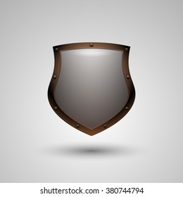 Shield icon. Vector illustration contains transparent objects.