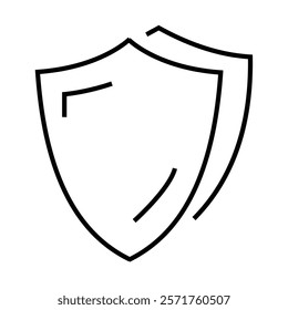 Shield icon vector illustration. Double Shield icon vector.  safety icon vector. 