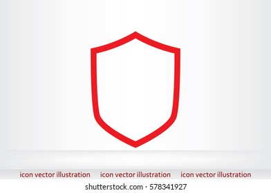 Shield icon vector illustration eps10. Isolated badge for website or app - stock infographics.