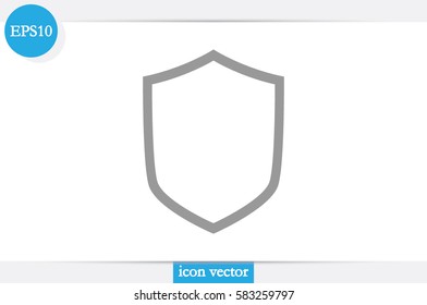 Shield icon vector illustration eps10. Isolated badge for website or app - stock infographics.