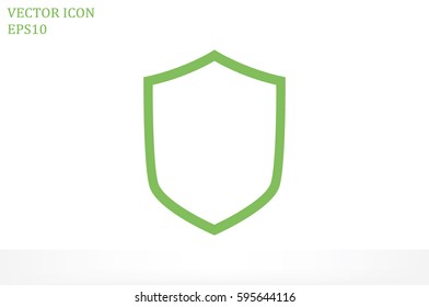 Shield icon vector illustration eps10. Isolated badge for website or app - stock infographics.