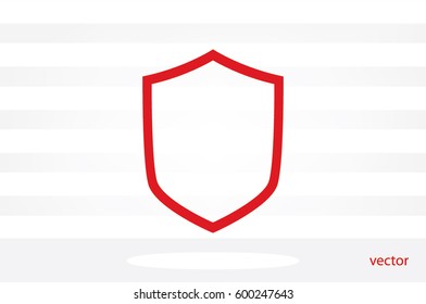 Shield icon vector illustration eps10. Isolated badge for website or app - stock infographics