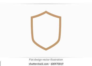 Shield icon vector illustration eps10. Isolated badge for website or app - stock infographics