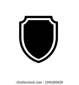 Shield icon, vector illustration. Flat design style. vector shield icon illustration isolated on white, shield icon Eps10. shield icons graphic design vector symbols.