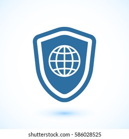 shield icon, vector illustration. Flat design eps 10