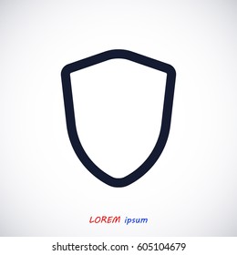 shield icon, vector illustration. Flat design eps 10