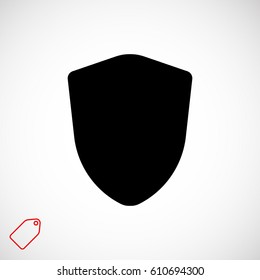 shield icon, vector illustration. Flat design eps 10