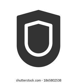 shield icon vector illustration. shield icon glyph design.