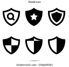 Shield icon vector illustration graphic on background