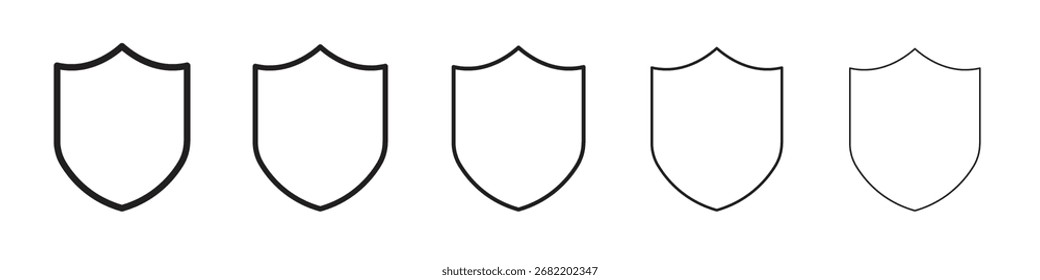 Ilustración vectorial aislada del icono del escudo