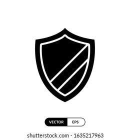 Shield icon vector illustration logo template for many purpose. Isolated on white background.