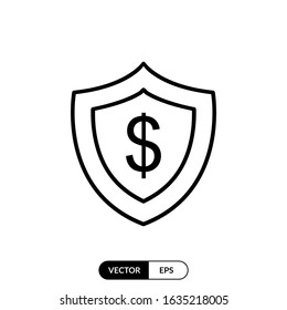 Shield icon vector illustration logo template for many purpose. Isolated on white background.