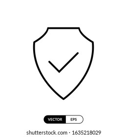 Shield icon vector illustration logo template for many purpose. Isolated on white background.