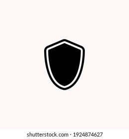 Mapa del logotipo de la ilustración del vector del icono Escudo para muchos fines. Aislado sobre fondo blanco.