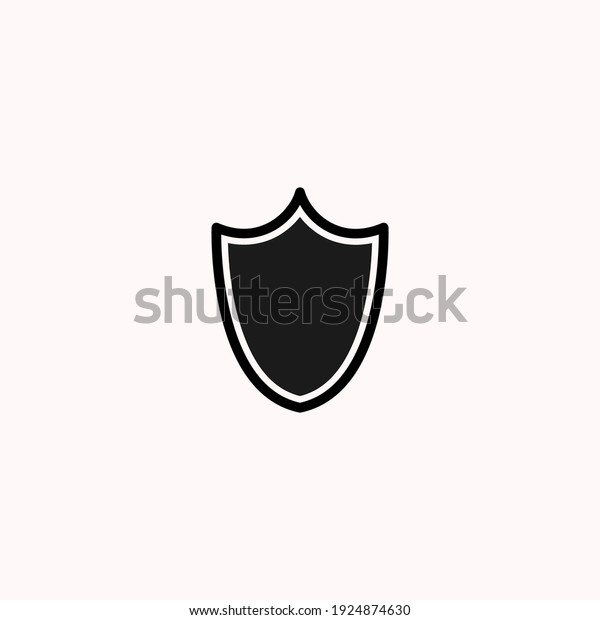 Shield icon vector illustration logo\
template for many purpose. Isolated on white\
background.