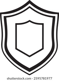 Shield icon vector illustration on a white