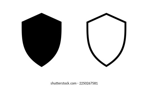 Ilustración vectorial de icono Escudo. Icono de protección. Signo de seguridad y símbolo