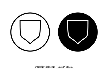 Ilustración vectorial de icono de escudo. Icono de protección. Signo y símbolo de seguridad