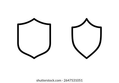 Ilustración vectorial de icono de escudo. Icono de protección. Signo y símbolo de seguridad